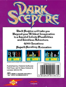 Dark Sceptre (UK) (1988) box cover back